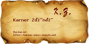 Karner Zénó névjegykártya